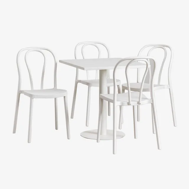Sklum Mizzi set da giardino ferro 70x70 4 sedie
