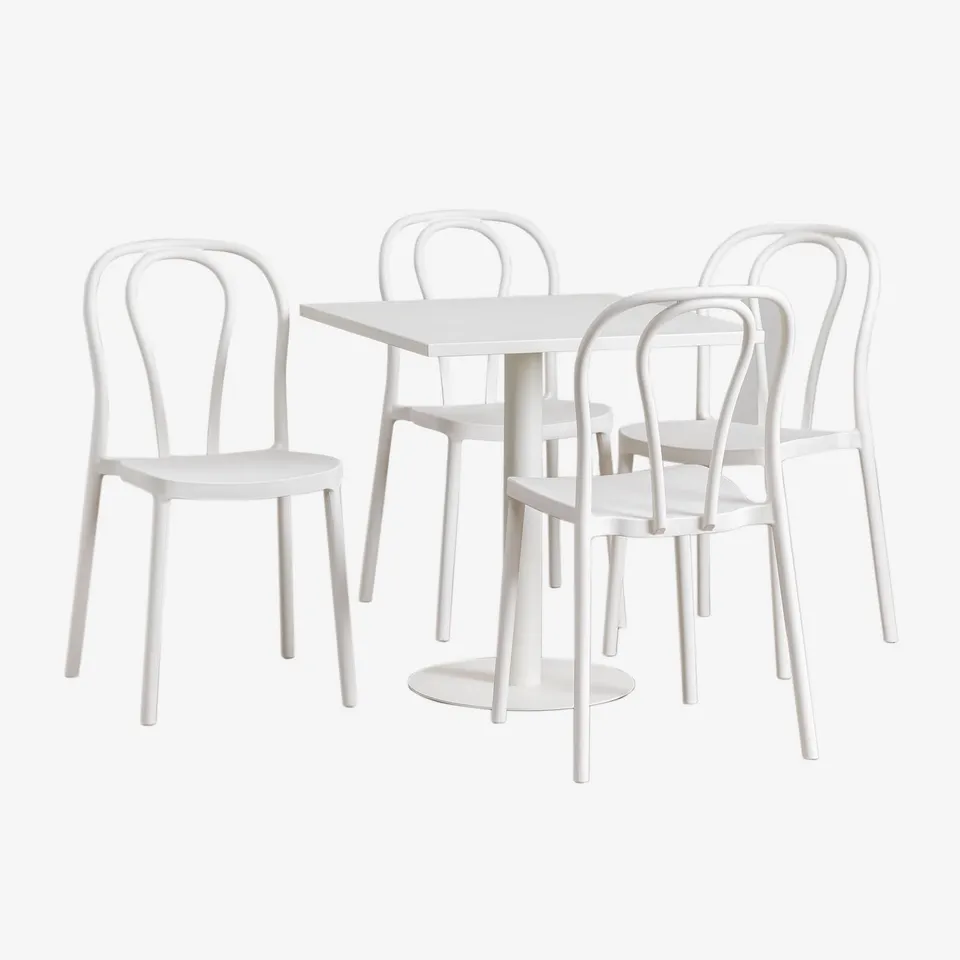 Sklum Mizzi set da giardino ferro 70x70 4 sedie