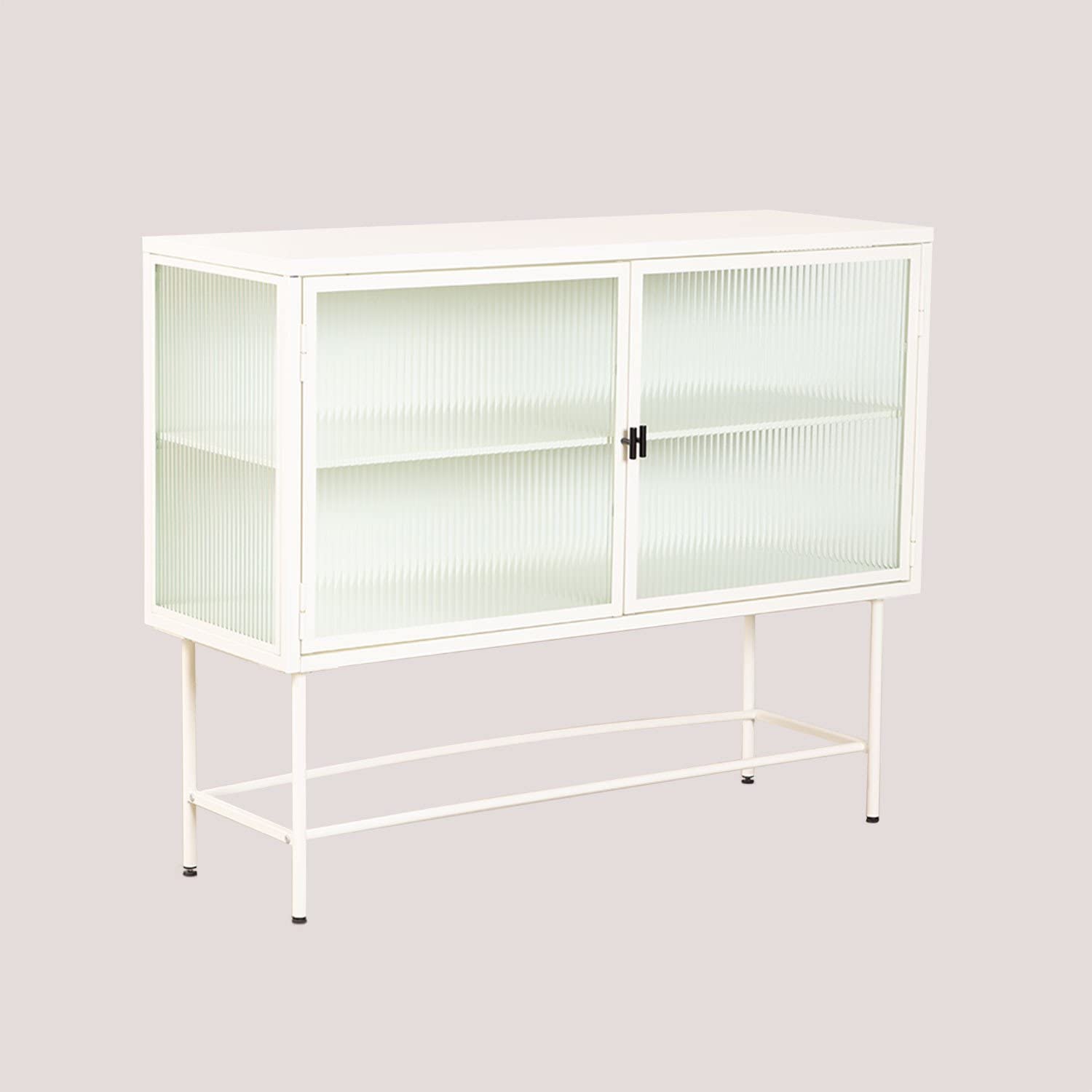 Sklum Verticale madia metallo vetro beige 110 cm