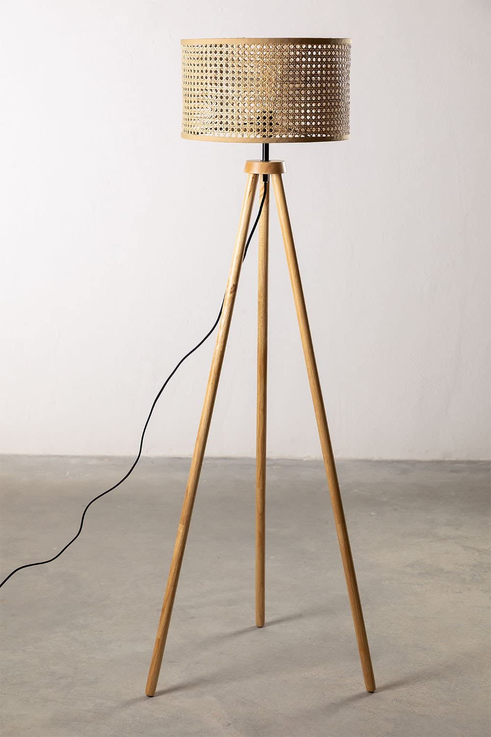 Sklum Serri lampada da terra rattan 150 cm E27
