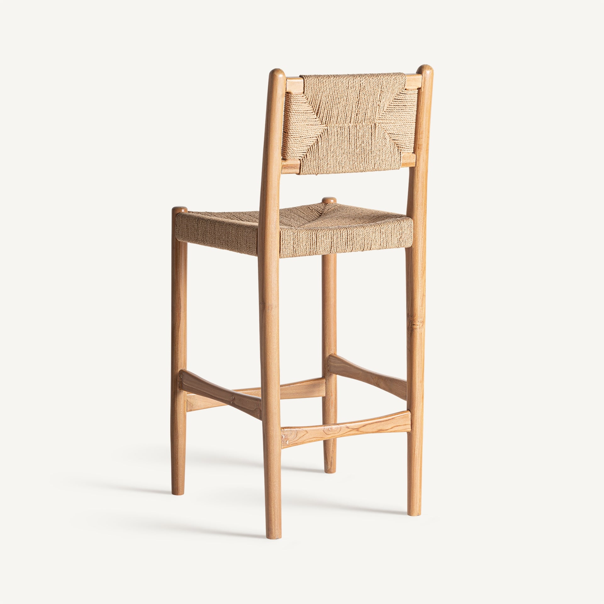 Bambua Agia sgabello bar teak e seagrass