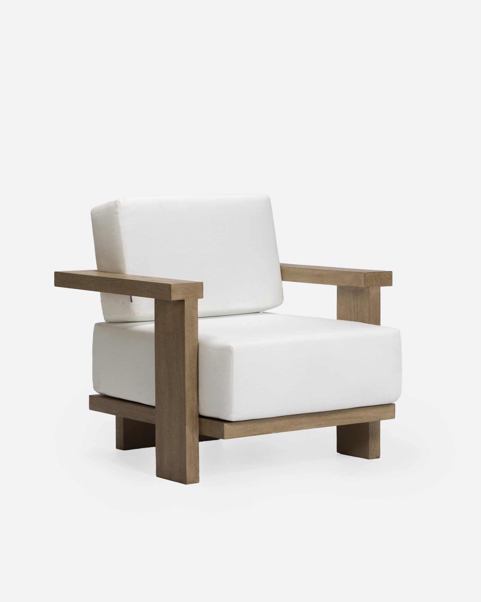 Bambua Panjang divano outdoor 1 posto bianco teak