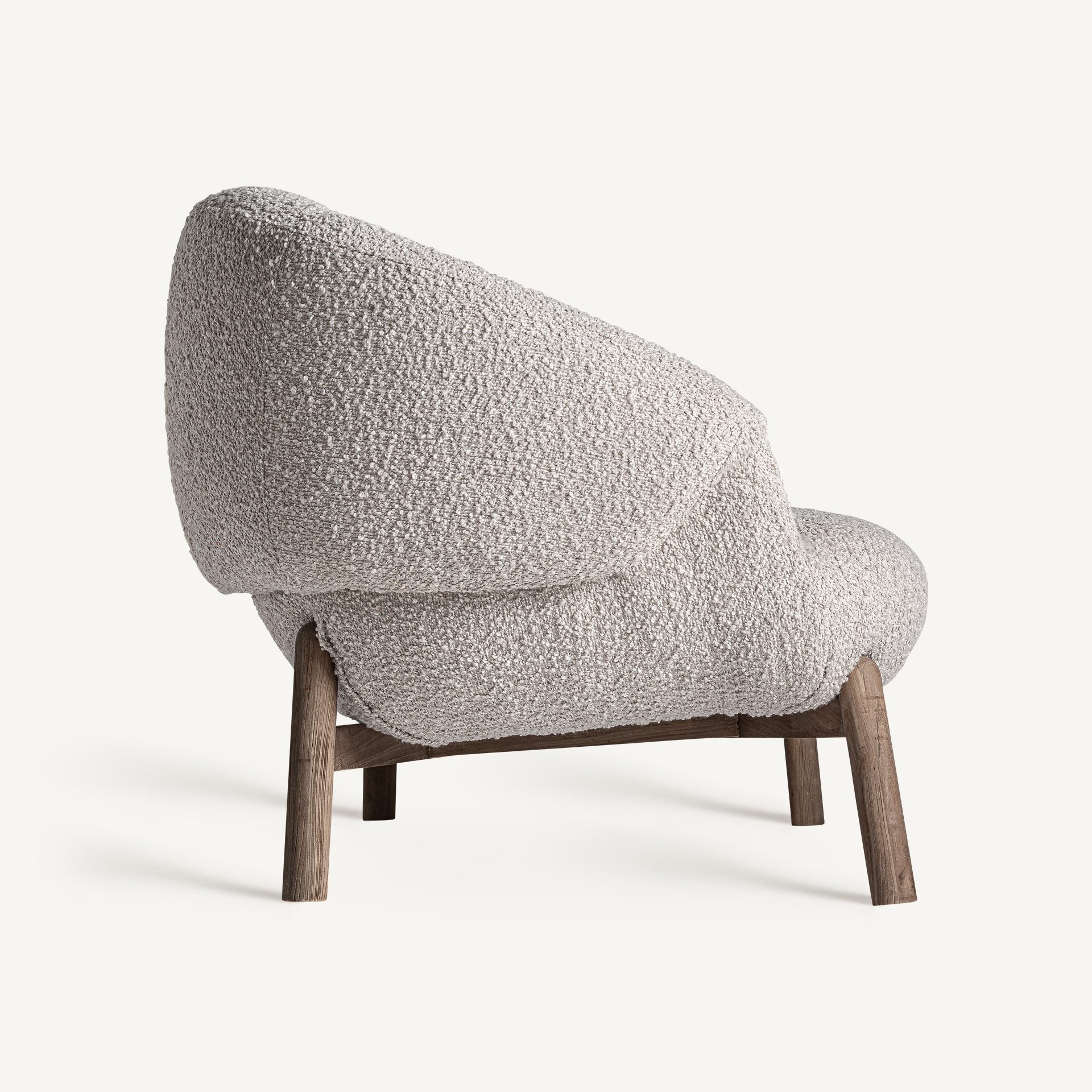Bambua Jacquard divano in bouclé con gambe in olmo