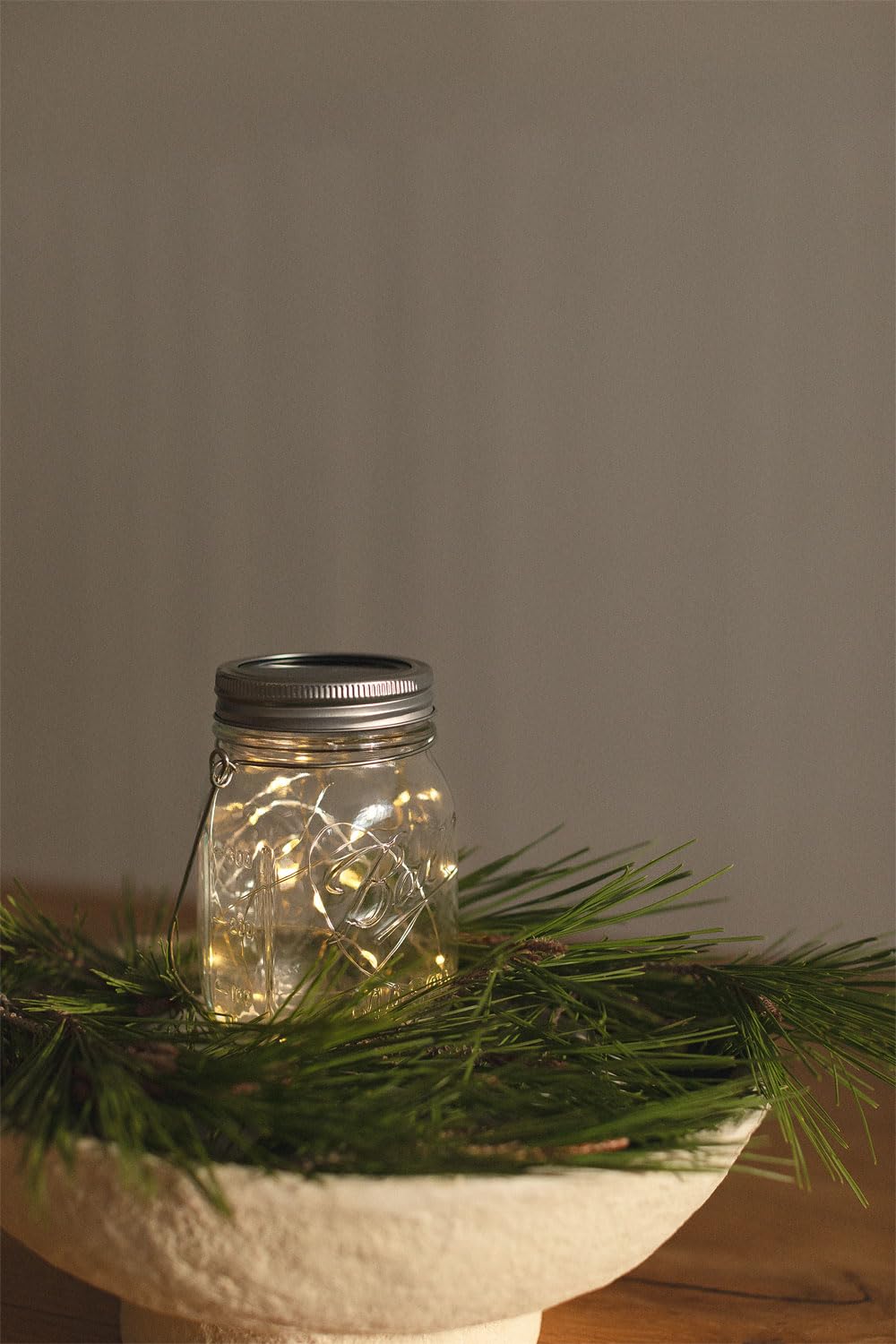 Sklum Zol vaso solare vetro 13 cm ghirlanda LED