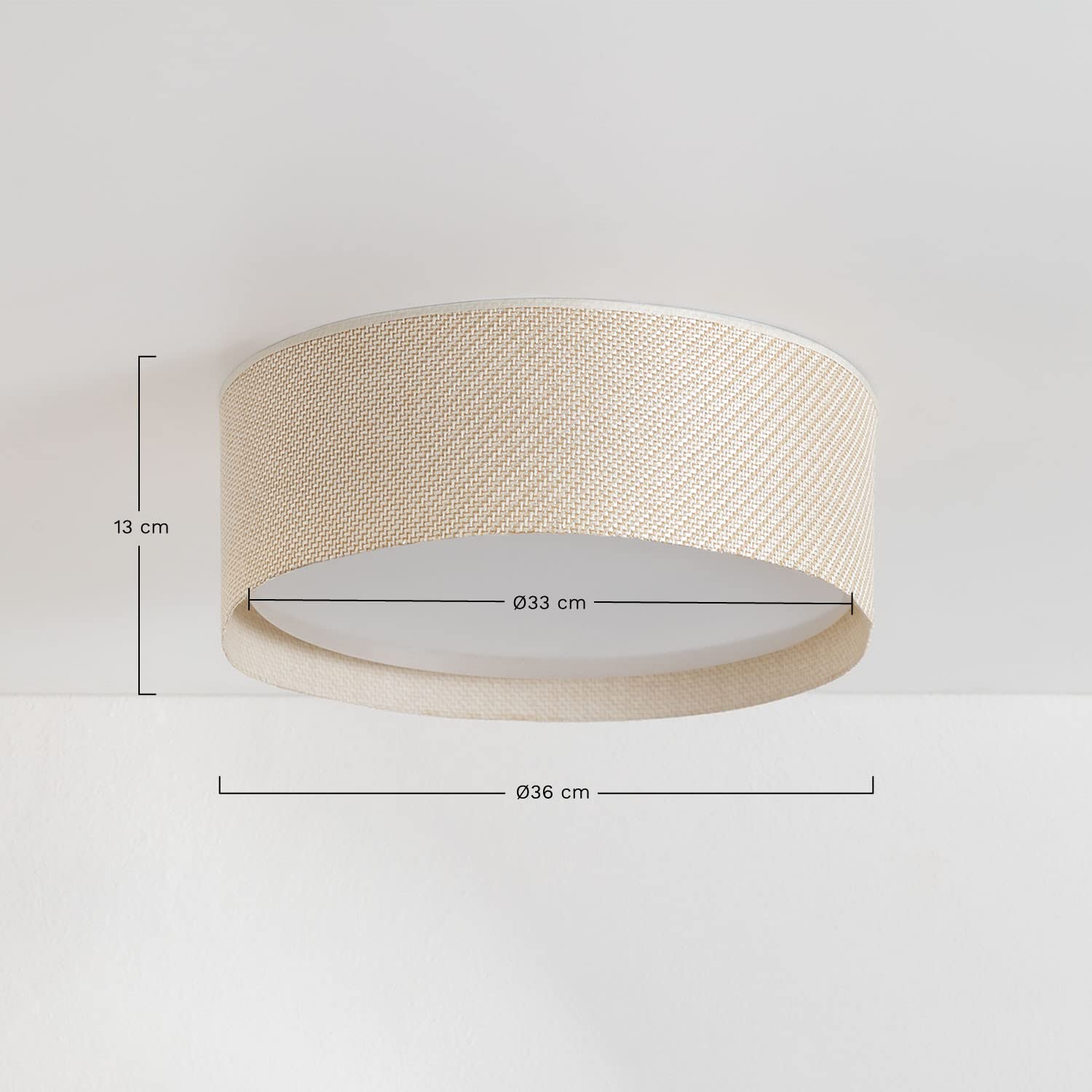 Sklum Masha plafoniera in rattan Ø36 cm E14