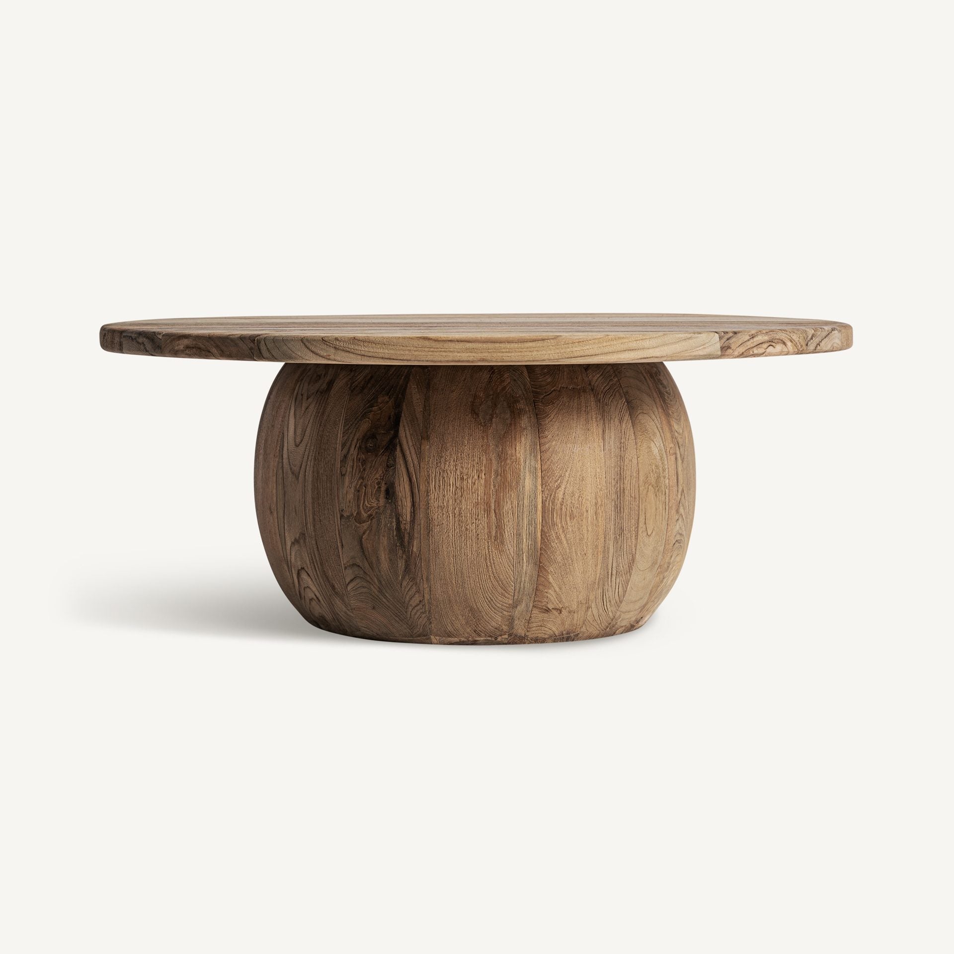 Bambua Erloy tavolino rotondo in teak riciclato