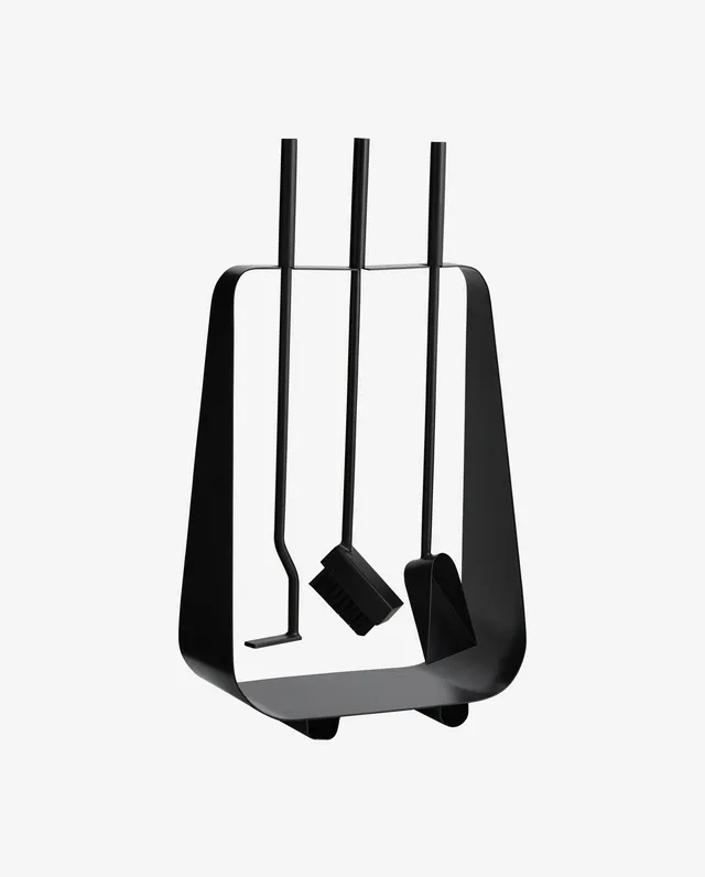 Bambua Payee set attrezzi camino nero 3 pezzi