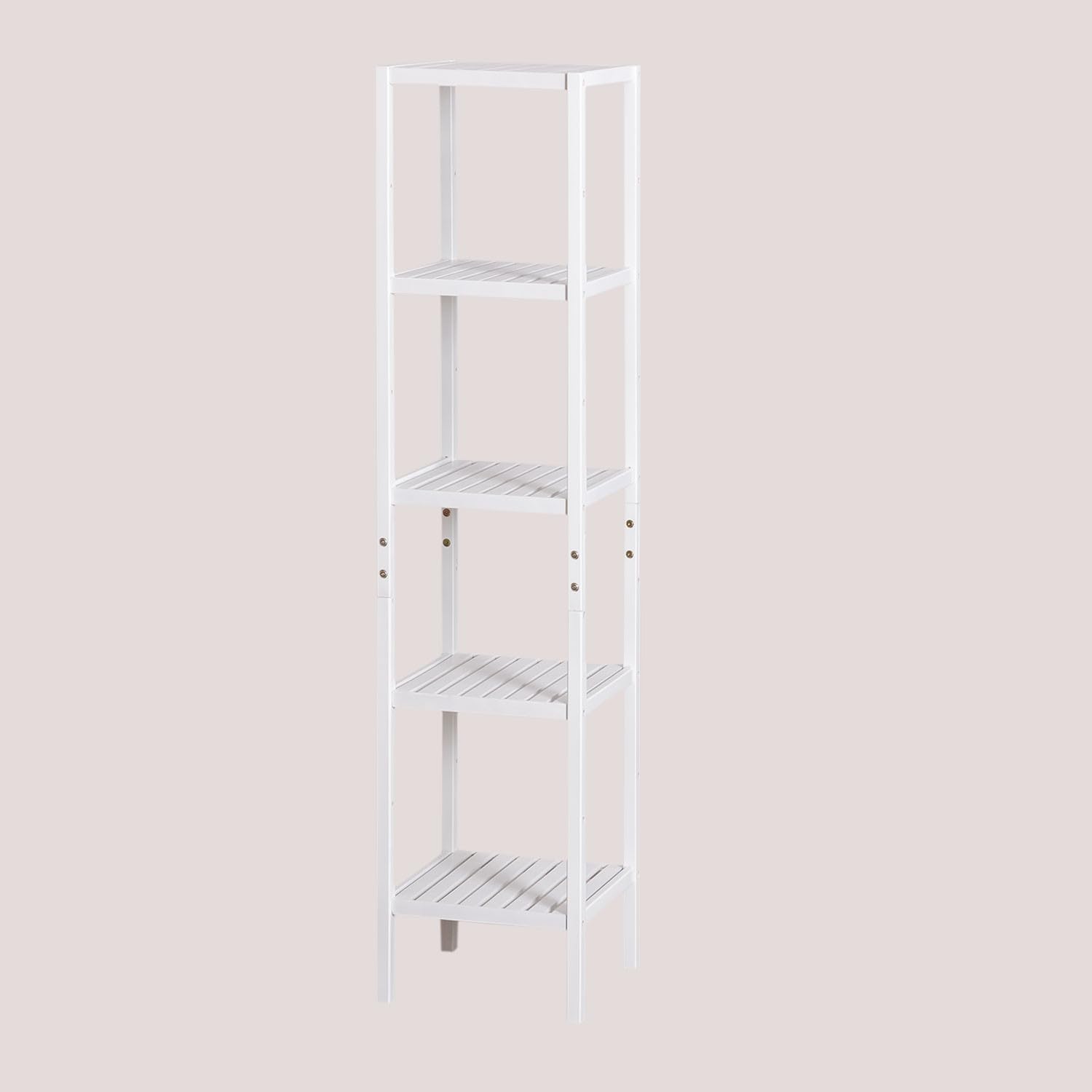 Sklum Zarak scaffale bambù bianco legno 145,5 cm