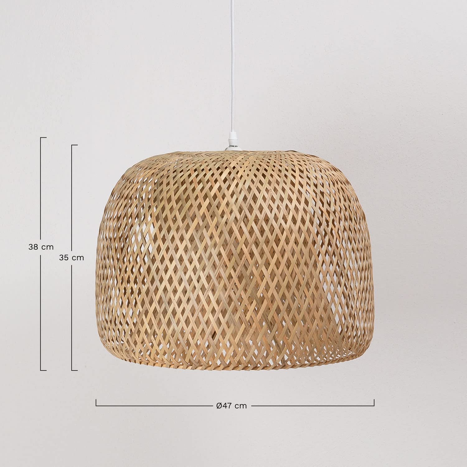 Sklum Debi Lampada da Soffitto in Bambù Naturale Ø45 cm
