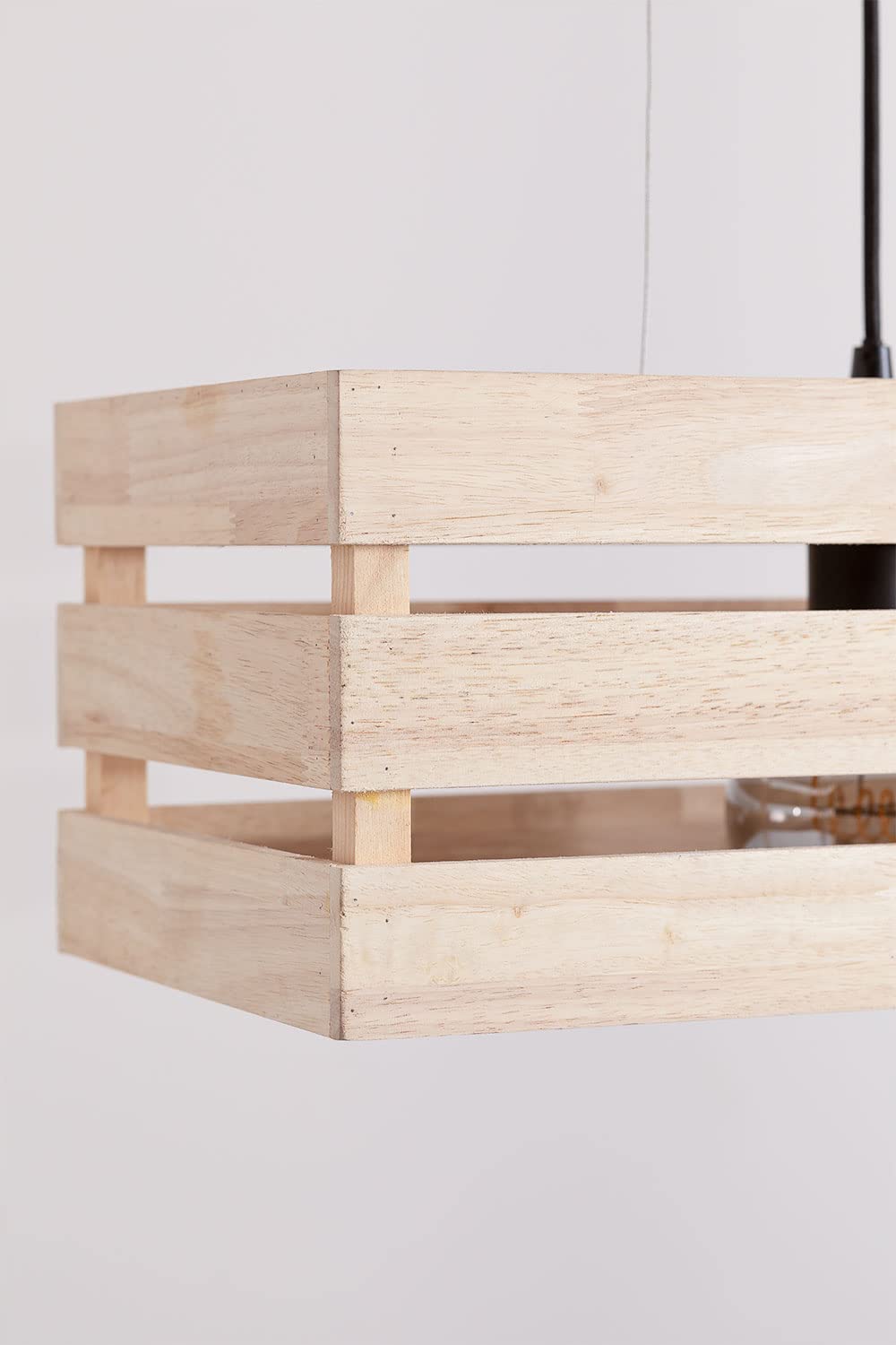 Sklum Kaixa Lampada da Soffitto Legno Naturale 50 cm