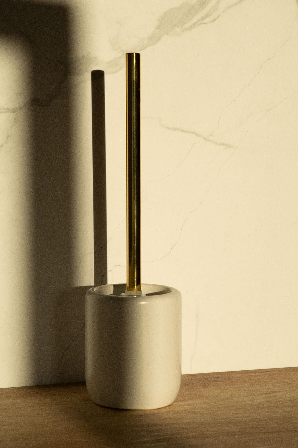 Sklum Pierk scopino bagno bianco ceramica acciaio
