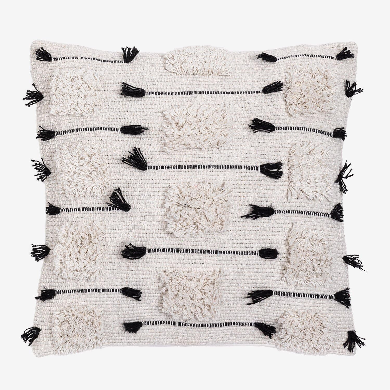Sklum Feyre cuscino quadrato cotone 45x45 cm con pon pon