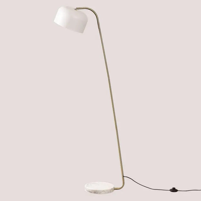 Sklum Lidyas lampada da terra bianco 160 cm marmo