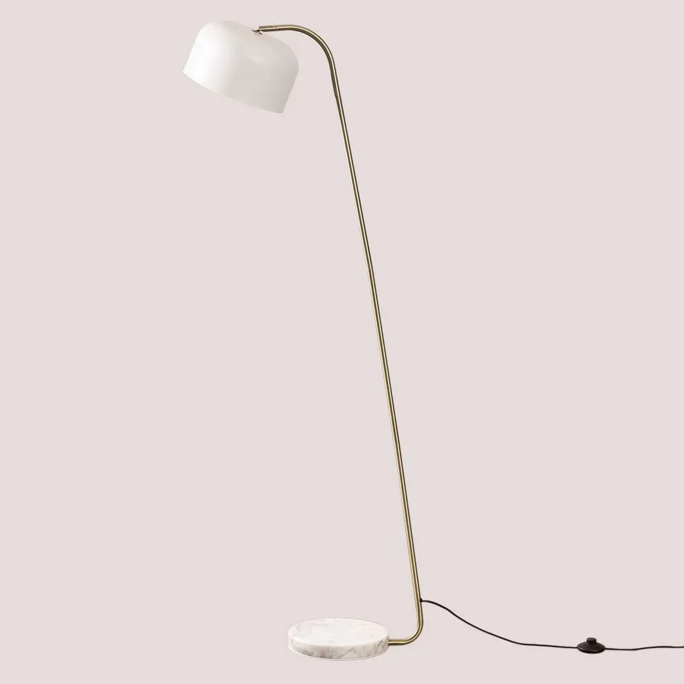 Sklum Lidyas lampada da terra bianco 160 cm marmo