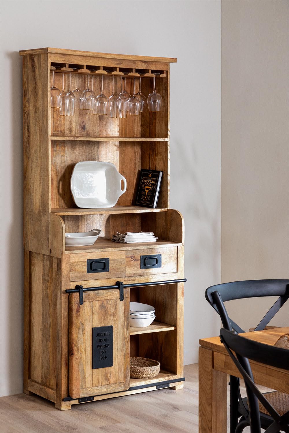 Sklum Uain Style armadio 2 cassetti legno mango