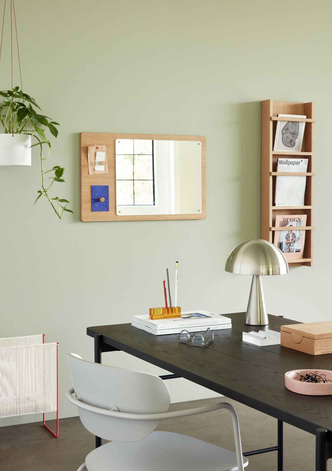 Bambua String Magazine Holder portariviste rosso cotone