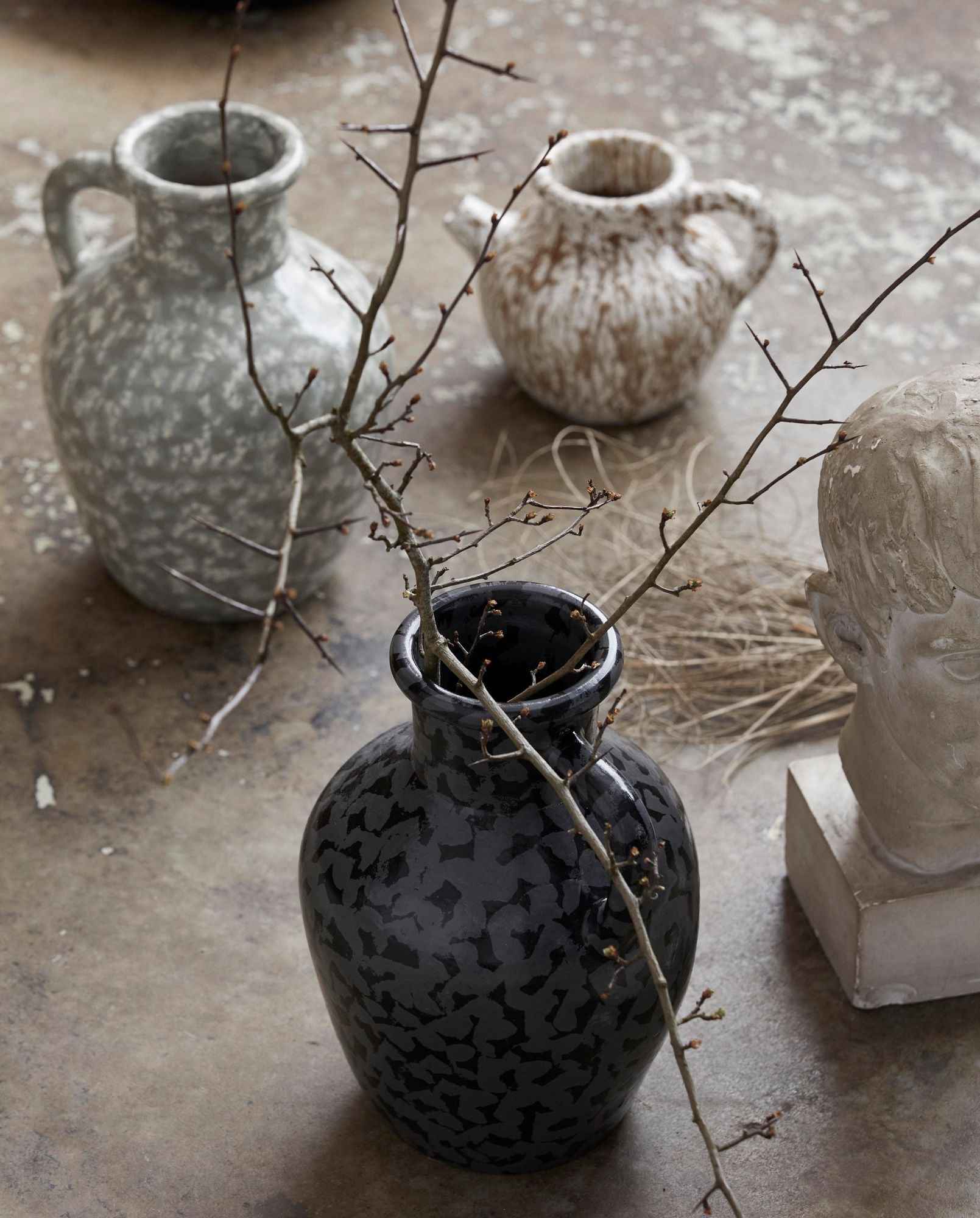 Bambua Samos vaso ceramica marrone bianco