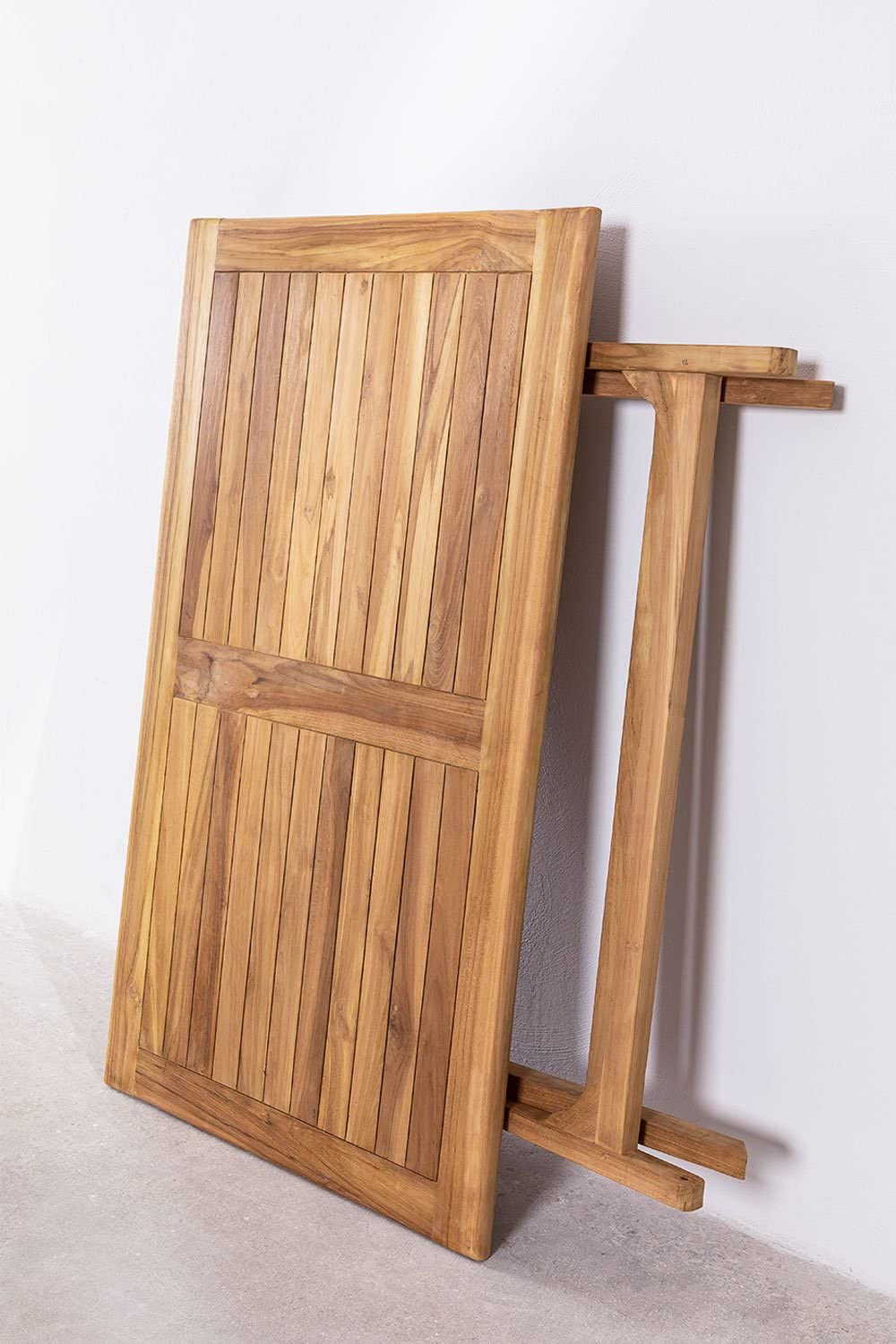 Sklum Pira Tavolo da Giardino 120x70 cm Pieghevole Teak
