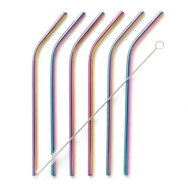 Sklum Kürv cannucce riutilizzabili iridescenti 6 pezzi