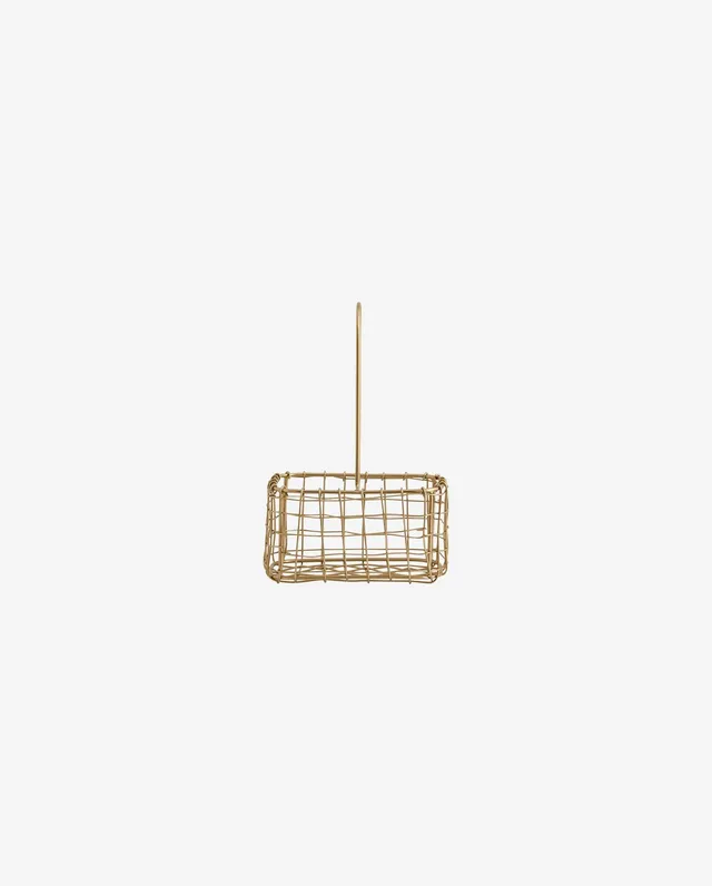 Bambua Naviti cestino dorato S con manico 21 cm