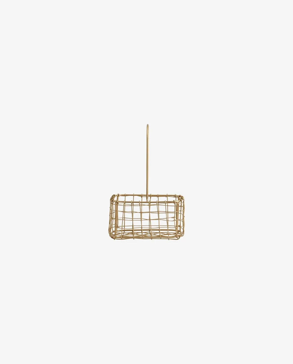 Bambua Naviti cestino dorato S con manico 21 cm