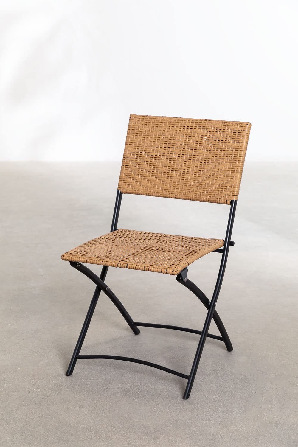 Sklum Beke set tavolo e 2 sedie pieghevoli natural rattan