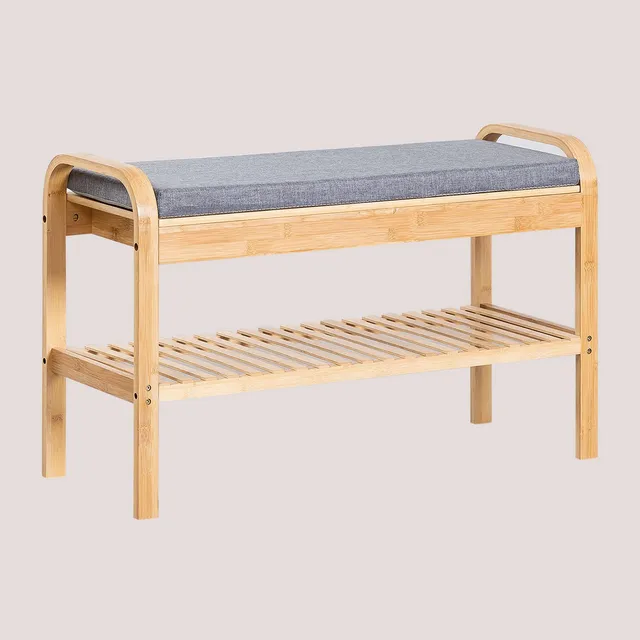 Sklum Kalapi scarpiera in bambù grigia 90 cm