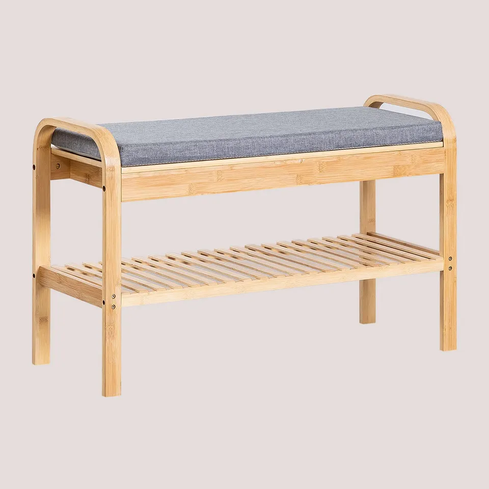 Sklum Kalapi scarpiera in bambù grigia 90 cm