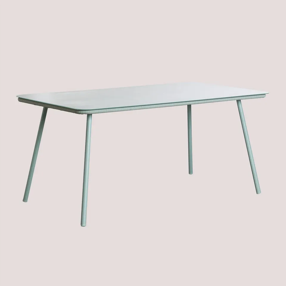 Sklum Arhiza Style tavolo giardino 160x90 vetro celadon