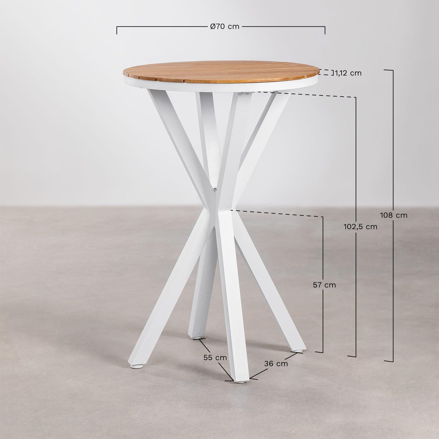 Sklum Archer tavolo bar alto tondo Ø70 cm antracite