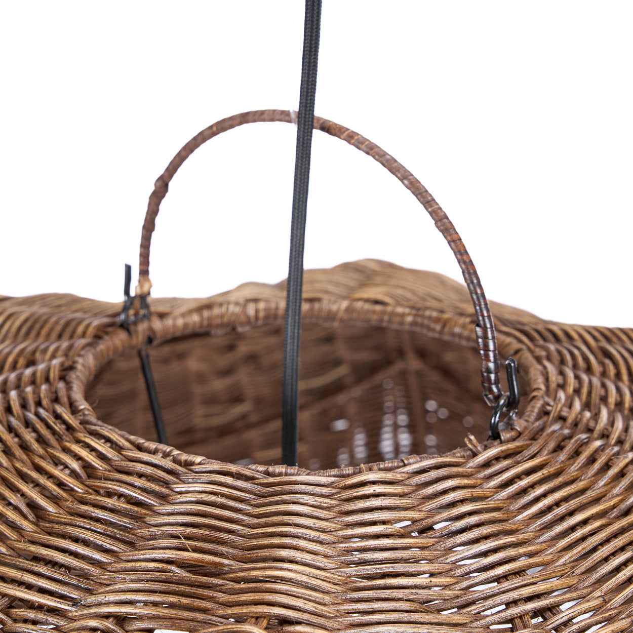 Bambua Wave lampadario rattan noce L