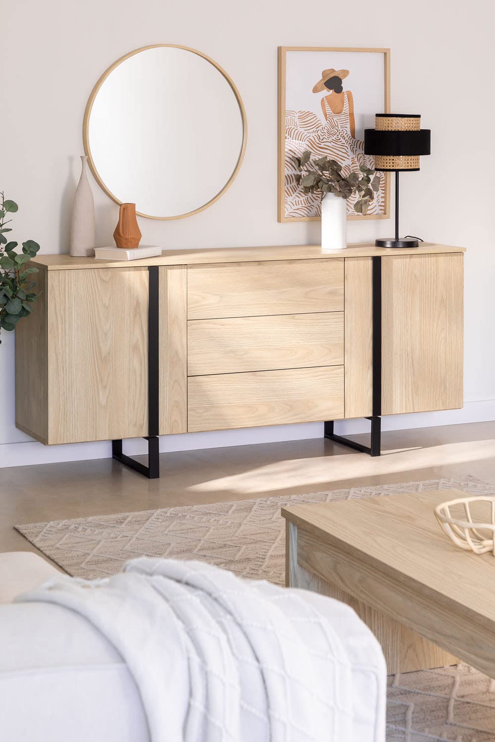 Sklum Roxer credenza legno marrone quercia 180 cm
