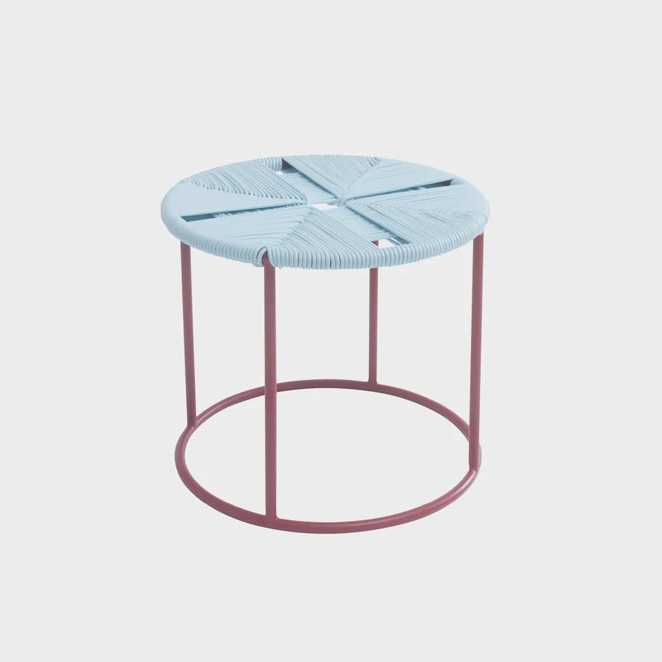 Acapulco Design Mesita CDMX_ST1 tavolino bordeaux azzurro