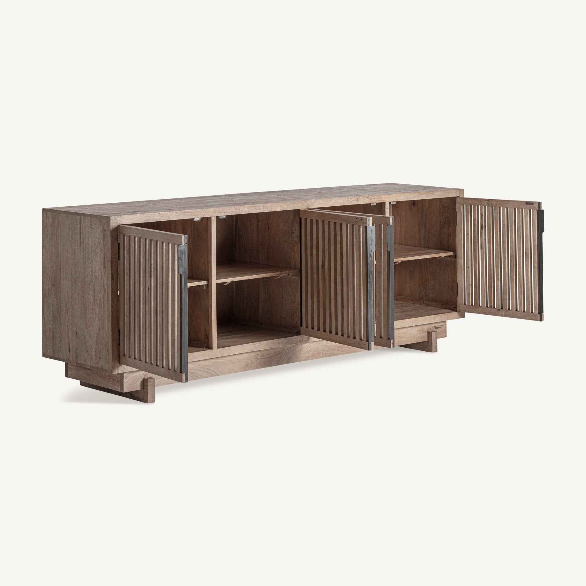 Bambua Gàbia credenza 4 ante legno di mango