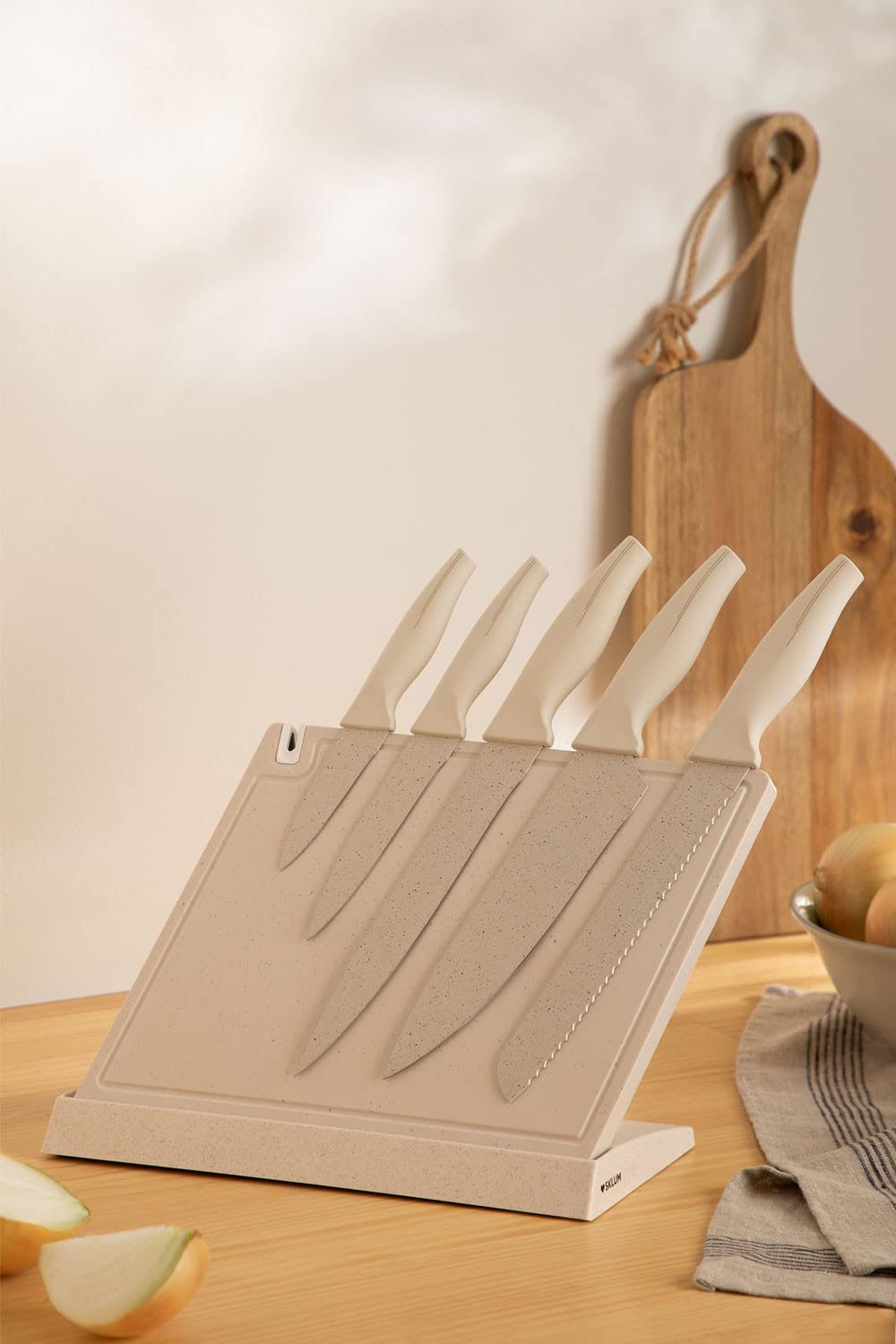 Sklum Cobo Gardenia Set 5 Coltelli da Cucina Bianco Acciaio