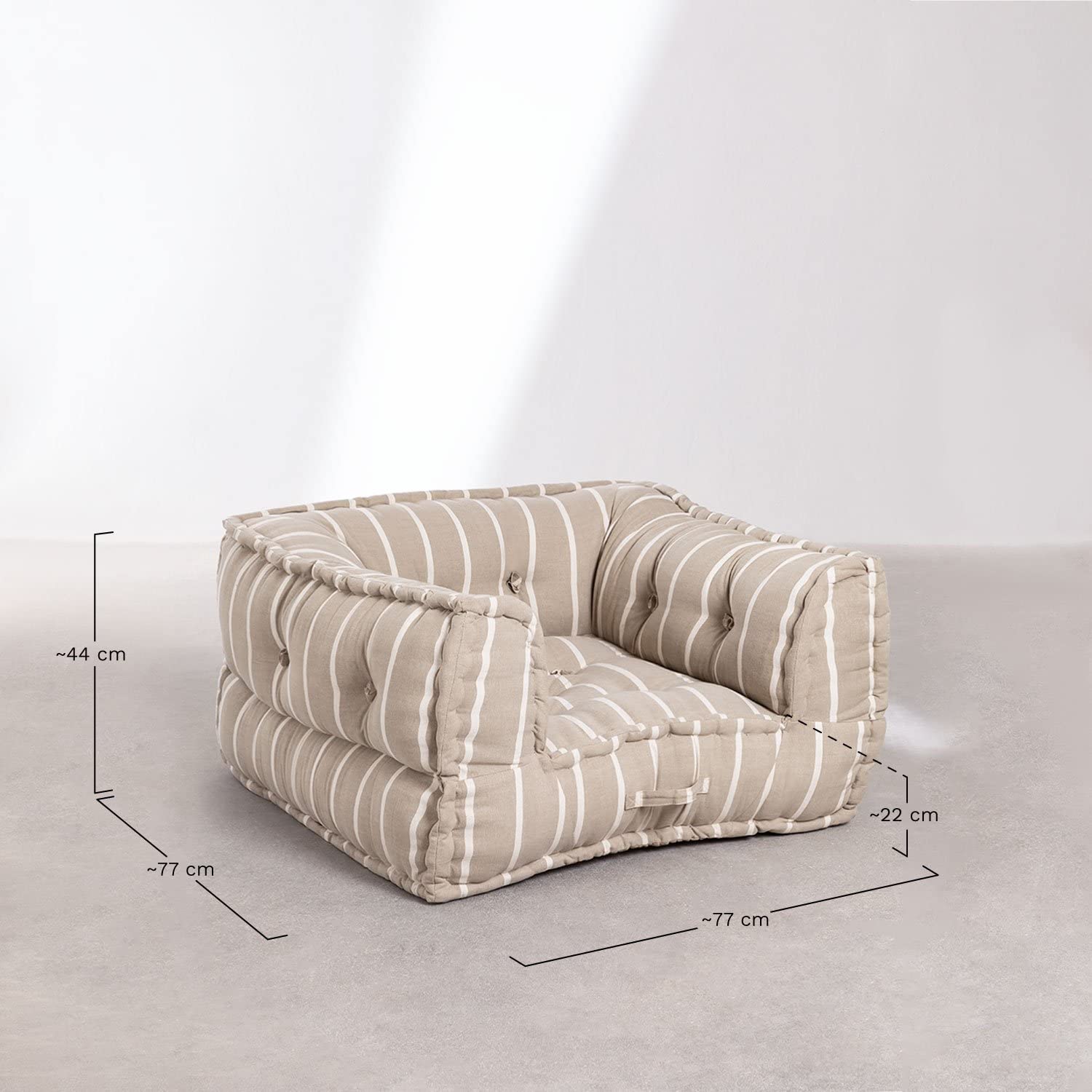 Sklum Dhel Boho poltrona modulare cotone moka
