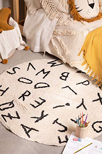 Sklum Letters Kids C tappeto rotondo cotone 104 cm