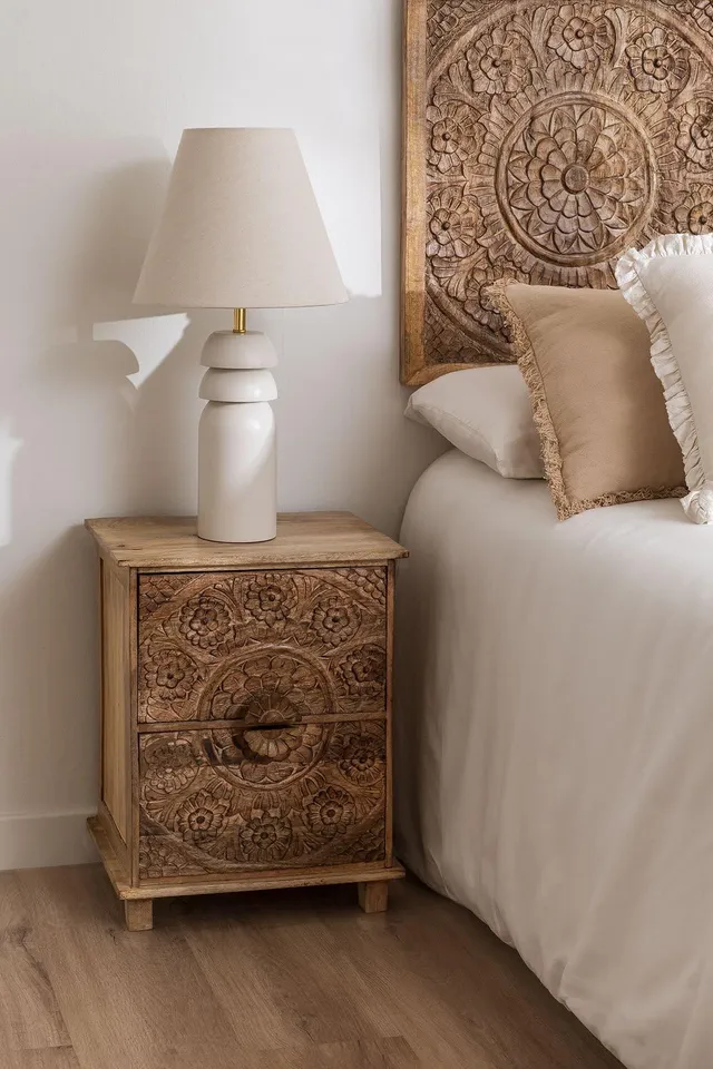 Sklum Wiluna comodino 2 cassetti legno mango