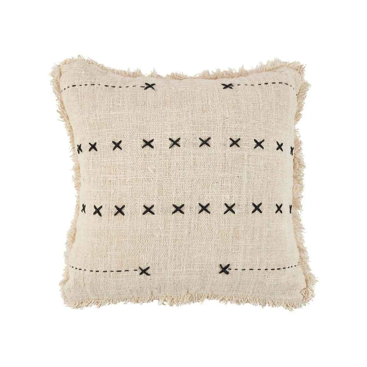 Bambua The French Kiss federa cuscino nero naturale cotone