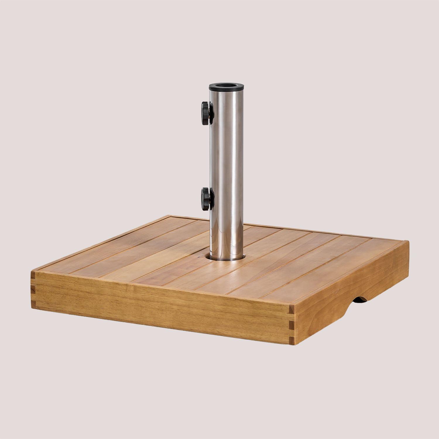 Sklum Canco Base Ombrellone Quadrata 48x48 cm in Legno