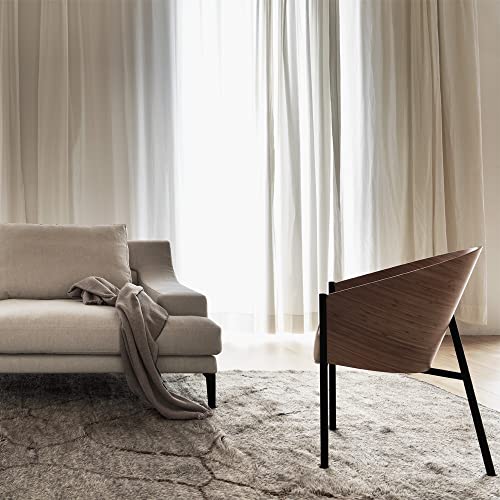 Driade Store Costes Sedia Mogano/Nero in Pelle