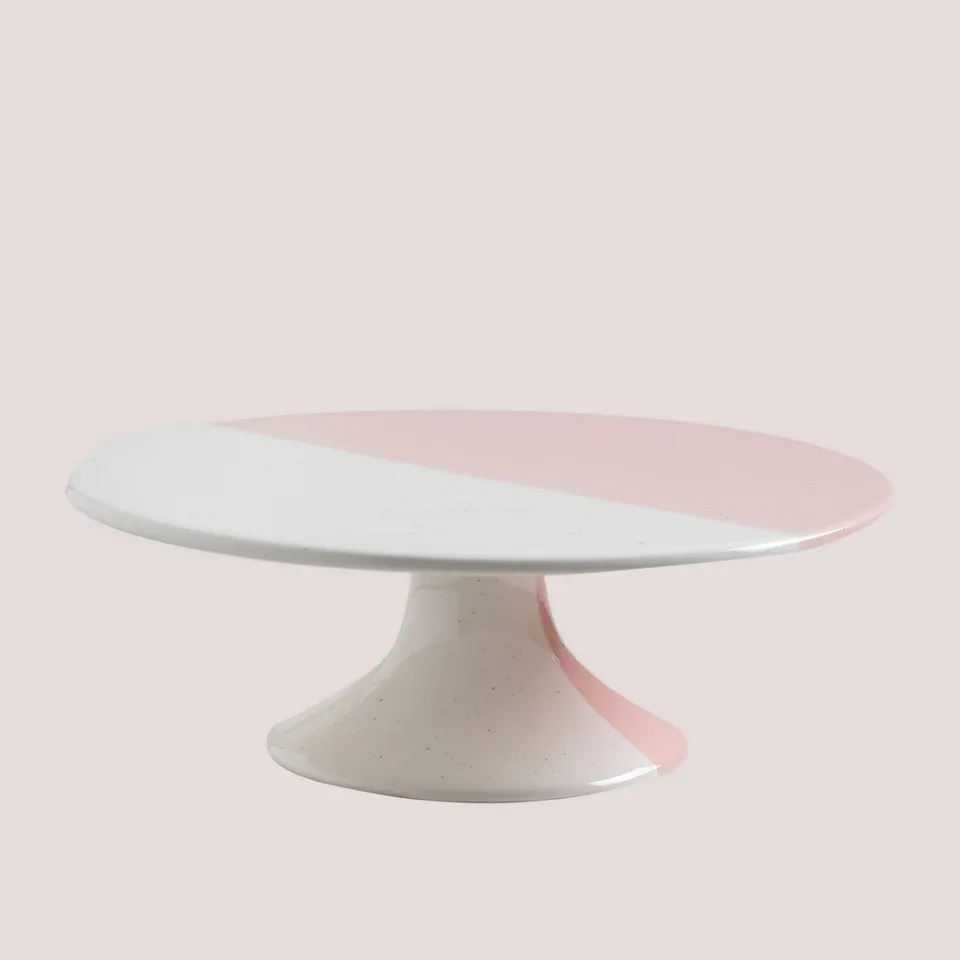 Sklum Tracya alzata torta porcellana rosa Ø26,5 cm