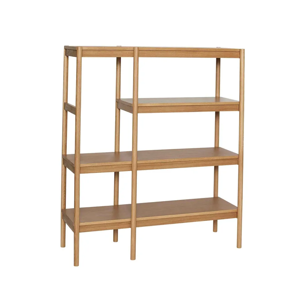 Bambua Seize libreria rovere naturale asimmetrica