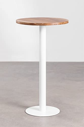 Sklum Macchiato Tavolo Alto Rotondo 60 cm Acacia
