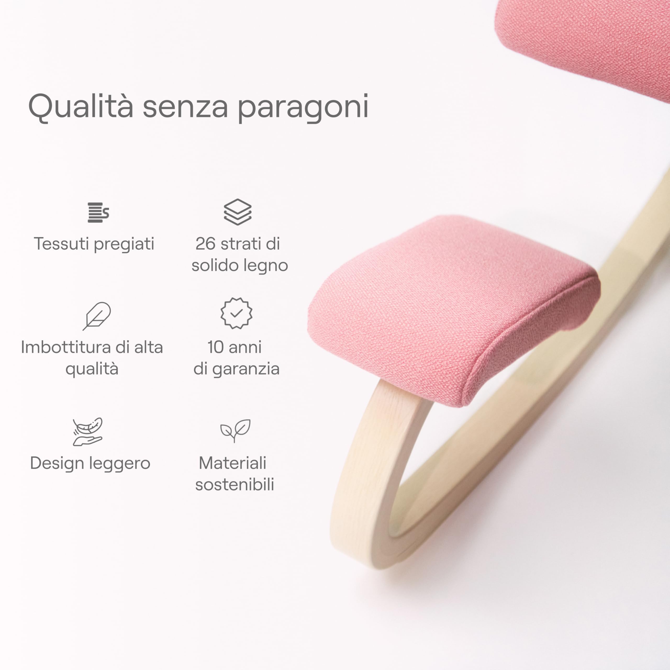 Varier Variable sedia ergonomica a dondolo naturale grigia