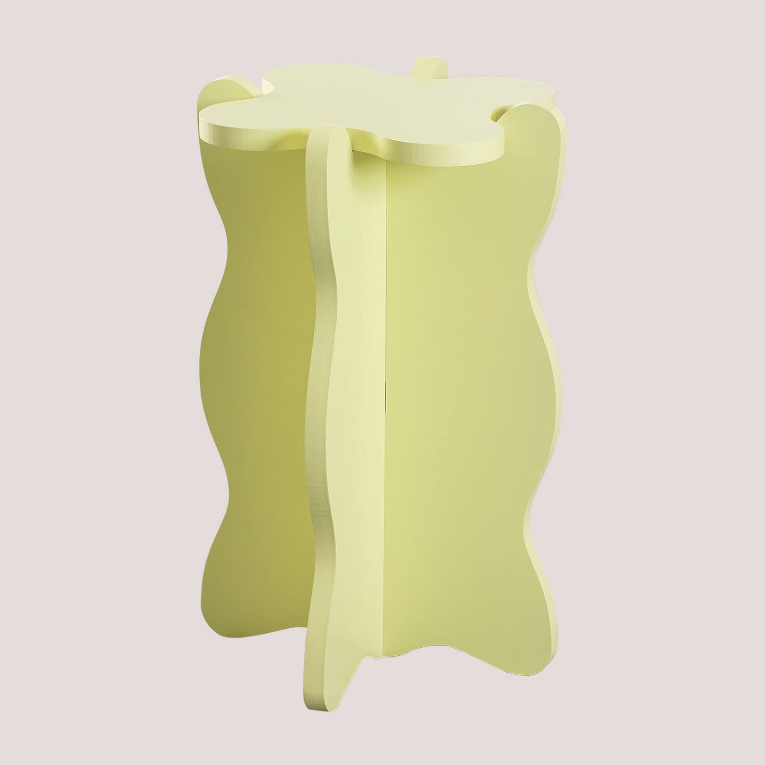 Sklum Olinka Comodino Giallo Lima 35x35 cm MDF Curvo
