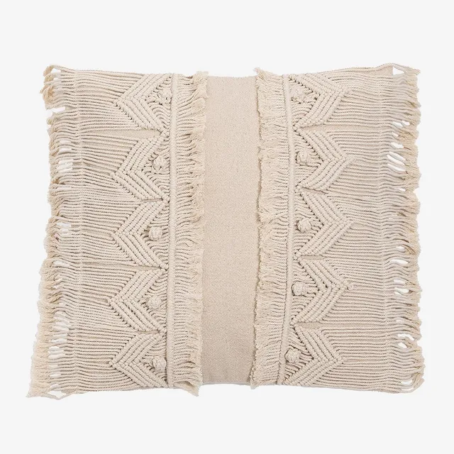 Sklum Mirko Style cuscino quadrato macramè 45x45 beige