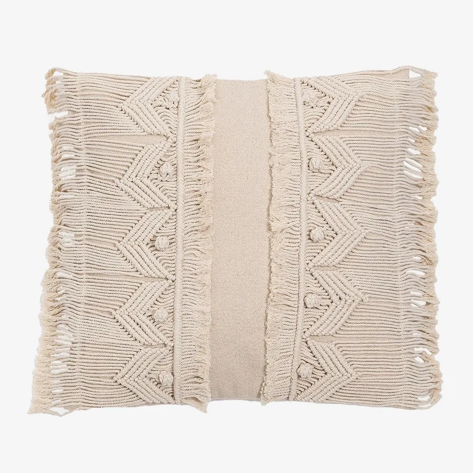 Sklum Mirko Style cuscino quadrato macramè 45x45 beige