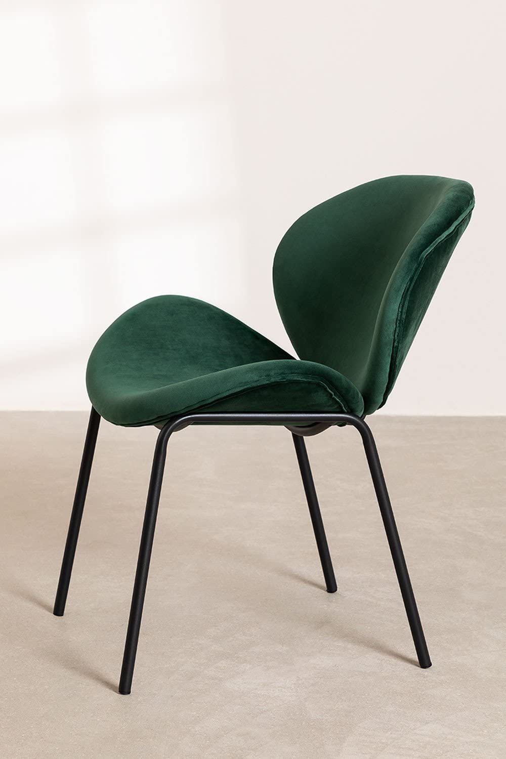 Sklum Fior sedia da pranzo velluto verde jungle