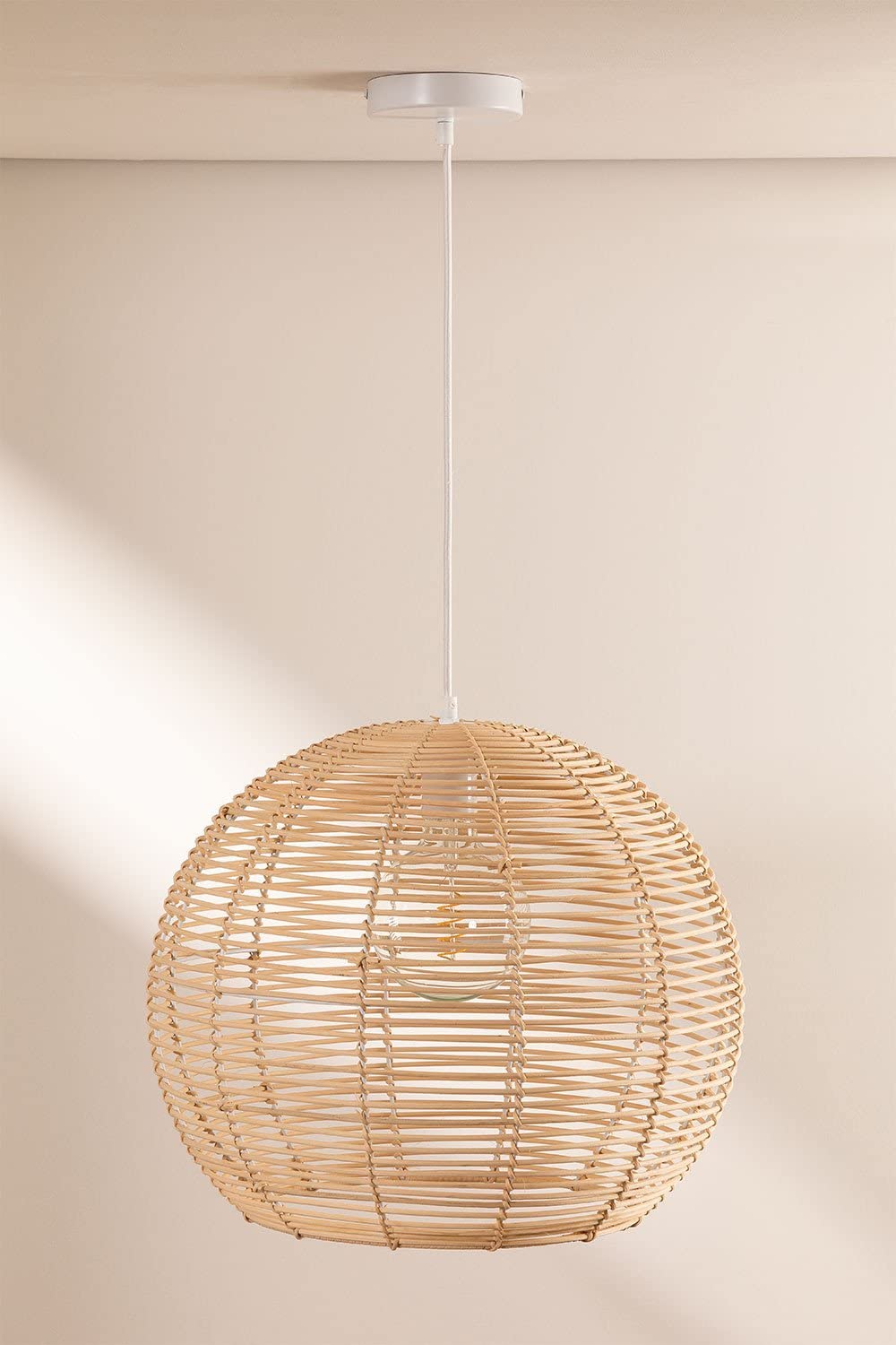 Sklum Alpe lampada da soffitto rattan Ø45 cm